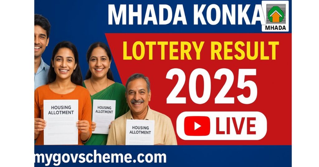 MHADA Konkan Lottery Result 2025 Live on YouTube – Check Winner List and Updates