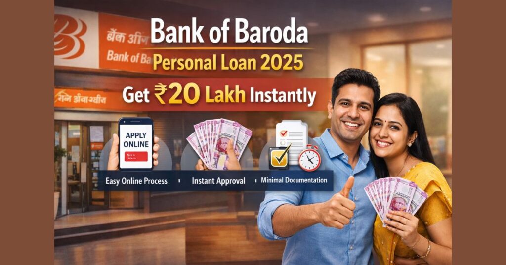 Bank of Baroda Personal Loan 2025 apply online to get up to ₹20 lakh with quick approval and minimal paperwork